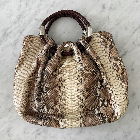 Michael Kors Genuine Python Skorpios Ring Handbag - Picture 13 of 13